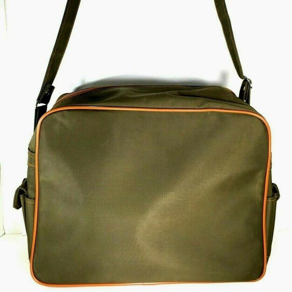 Mr Roberts RARE Vtg Olive Green CarryOn Travel Bag - Picture 2 of 12